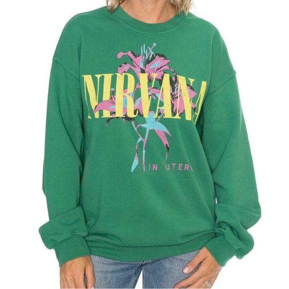 DAYDREAMER Nirvana Lilies Boyfriend Crew Size XS NWT MSRP $158 - Picture 6 of 8